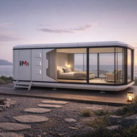 Casa Contenedor Desmontable Contemporánea M5 de 20 pies/40 pies, Acero Galvanizado, Transpirable, Fácil de Transportar, para Hotel, Hogar u Oficina
