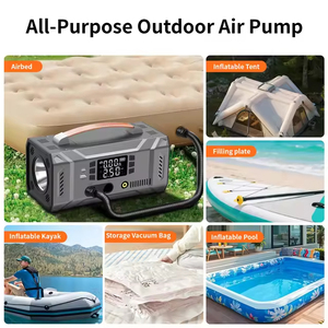 <span class=keywords><strong>Booster</strong></span> de batterie et compresseur d'air pour camion et moto, démarreur de saut portable 12V, batterie externe avec gonfleur de pneus - Product Image 4