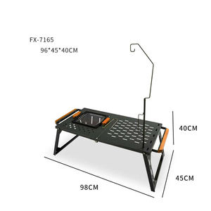 Table de barbecue pliante multifonction en acier au carbone Chanodug IGT-7164-7165 pour la randonnée, très vendue, grande taille, verte - Product Image 3