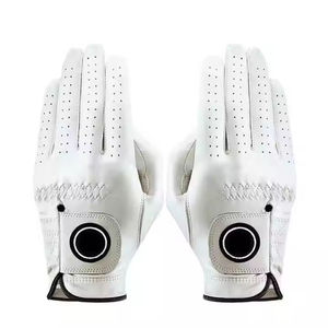 ถุงมือกอล์ฟหนังแท้สำหรับผู้ชาย, ถุงมือกอล์ฟหนังแท้ % คุณภาพระดับพรีเมียมทนทานทั้งสองด้านขวาระบายอากาศแบบเต็มนิ้ว - Product Image 1