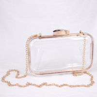 Sac de soirée de luxe en acrylique transparent RB918, sac bandoulière tendance, pochette étoile pour femme