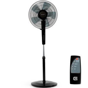 Pedestal <b>Fan</b> 60W 3 Speed <b>Remote</b> <b>Control</b> Timer Black - Product Image 6