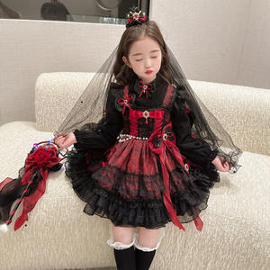 2025 Halloween gótico vampiro Lolita vestido niña princesa disfraz para niñas bebés - Product Image 3
