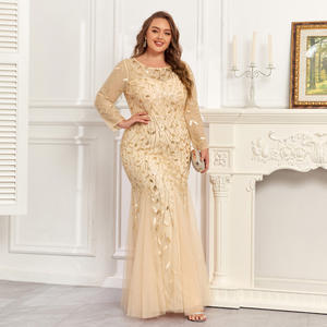 Vestidos de Noche de Lujo Tallas Grandes 2026 Elegantes de Manga Larga con Lentejuelas y Bordados, Vestido Largo de Fiesta para Mujer, Vestidos de Gala para Mujer - Product Image 5