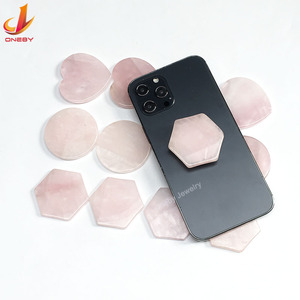 天然 ローズクォーツ ジェムストーン クリスタル ステッカー パーツ 卸売価格 2023 2024年 携帯電話・モバイルホルダー・スマホアクセサリー - Product Image 1