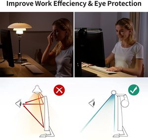 Barre d'écran d'ordinateur en aluminium pour le travail de bureau Lampe montée sur moniteur Écran de moniteur alimenté par USB Barre lumineuse LED avec 3 modes de couleur - Product Image 5