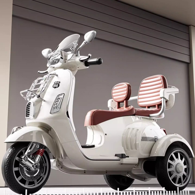 White 12V7 dual-drive leather seat with remote control