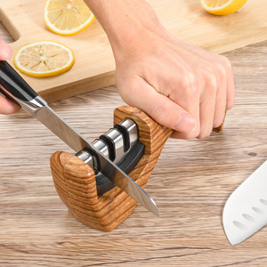 <span class=keywords><strong>Pierre</strong></span> à aiguiser en 3 étapes, aiguiseur manuel de couteaux de cuisine en <span class=keywords><strong>diamant</strong></span> avec base en caoutchouc antidérapant, vente en gros - Product Image 2