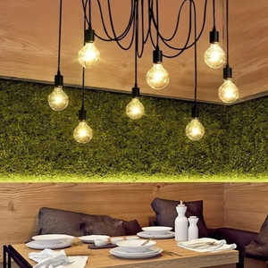<span class=keywords><strong>Lustre</strong></span> suspendu industriel à 8 lumières, style vintage, <span class=keywords><strong>ampoules</strong></span> apparentes, pour bar, café, restaurant, bureau - Product Image 3