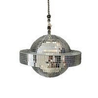 Nouvelle boule disco en verre miroir, design planète, suspendue, réfléchissante, pour mariages, discothèques, anniversaires, bars, décorations de fête