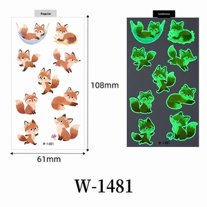 Tatouages temporaires phosphorescents pour enfants : motifs écureuils, élan, chevaux – Autocollants corporels pour jeunes, idéaux pour les fêtes d'anniversaire amusantes - Product Image 6