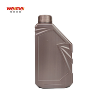 Bouteille plate en HDPE de 1000 ml vide pour huile moteur à essence, avec bouchon à vis respirant, pompe sans air, emballage liquide industriel