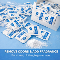 BESTER Sachet de poudre déshydratante parfumée absorbant l'humidité, désodorisant et amplificateur de parfum 2g 500 pièces/sachet pour chaussures et articles en cuir