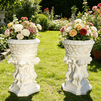 Pot de fleurs en marbre sur mesure, design et taille personnalisés, pot de fleurs moderne en marbre, vases en marbre pour la décoration de la maison