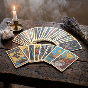 Impression personnalisée de cartes de tarot, jeux d'<span class=keywords><strong>oracle</strong></span>, ensemble de cartes de méditation spirituelle personnalisées, fabrication de guides de luxe avec bord doré - Product Image 2