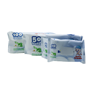 <span class=keywords><strong>Toallitas</strong></span> Húmedas Desechables para Bebés Personalizables con Logotipo, Paquetes de 10, 25, 50 y 100 Unidades - Product Image 2