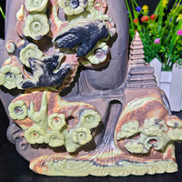 Prix d'usine Statue personnalisée Robe Violette Sculptures en Jade Exquises Nouveau Produit Art Populaire Guérison Pierre Précieuse pour Décoration Feng Shui