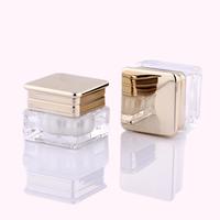Emballage cosmétique vide acrylique haut de gamme couvercle Double couche carré 5g bouteille de crème PP Type en plastique modèle RD-S15