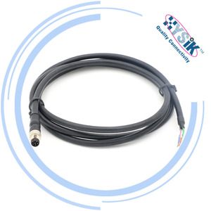 Kabel Sambungan Lurus M8 Male ke Female 4 Pole PVC untuk Sinyal - Product Image 4