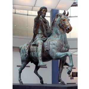 Escultura de caballo de latón grande de alta calidad personalizada, soldado de cobre negro, fundición artesanal, estatua de bronce del rey Jorge IV, precios - Product Image 6