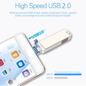 ไดรฟ์ปากกาแบบหมุน OTG,แฟลชไดรฟ์ USB 2.0 3.0สำหรับ <span class=keywords><strong>iPhone</strong></span>/IOS/Android/PC 128GB 64GB 32GB 16GB Pendrive 3 In 1พร้อมโลโก้ออกแบบได้เอง - Product Image 4