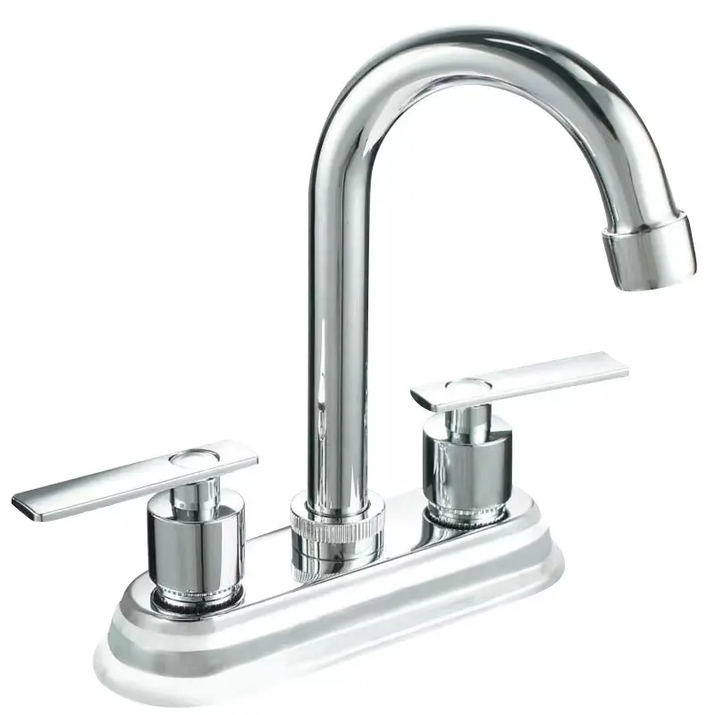 Bonne qualité luxe en alliage de zinc laiton double poignée robinet d'eau salle de bain hôtel mode style robinet de cuisine