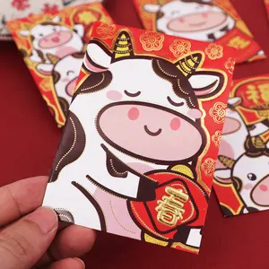 Venda quente personalizado chinês primavera festival lucky envelope vermelho impressão do pacote