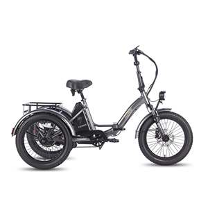 Triciclo Eléctrico FAFREES F20 con Motor de 500W, Capacidad de Carga de 180 kg, Alcance de 110 km, Diseño Plegable, Color Negro Gunmetal, Homologado para la UE - Product Image 4