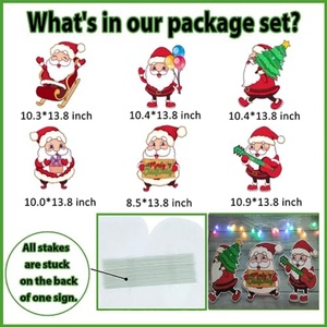 Letreros Navideños para Jardín, Decoración Festiva para Exteriores, Material PP, Tamaño y Color Personalizables - Product Image 2