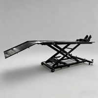 Cric ciseaux moto 1100 LBS à plateforme large en acier, table élévatrice hydraulique portable pour réparation de motos Cruiser