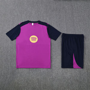 Uniformes de Fútbol de Verano, Conjunto de Entrenamiento de Manga Corta, Jersey 25/26 Barcelona, Transpirable, Poliéster, Secado Rápido, Cuello Redondo, Unisex - Product Image 5