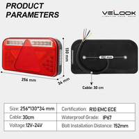 Luces Traseras LED para Remolque, Homologadas por ECE, Impermeables, para Remolque, Camioneta, Camión