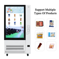 2025 nueva innovación nevera inteligente máquina expendedora de alimentos congelados con pantalla táctil grande