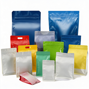 Sacs en plastique alimentaire refermables avec fermeture éclair, laminés BOPP AL PE, pour le stockage de snacks, viande et fruits - Product Image 1