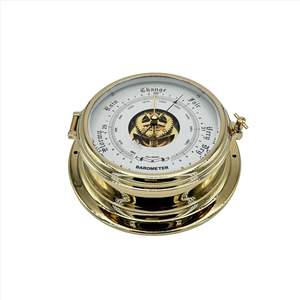 370246 cuivre baromètre sans liquide boîtier de charnière nautique Type d'horloge jauge de pression atmosphérique horloge de marée haute précision - Product Image 5
