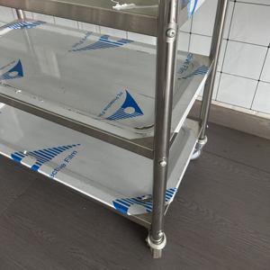 Victory Commercial Kitchen Equipment Carro de acero inoxidable de tres capas Carro de mano Coche comedor para hoteles y restaurantes - Product Image 5