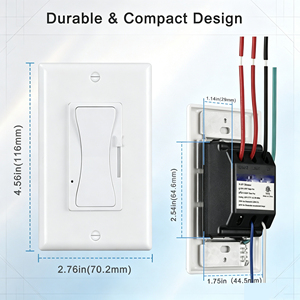 Hooanke ETL Listed 0-10V LED <strong>Dimmer</strong> Switch Single Pole 3 Way 110-220V AC For LED,CFL ,Incandescent,Halogen Lamp - Product Image 4