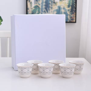 Juego de 6 Tazas de Porcelana Fina Serie D de Lujo, para Té, Espresso, Café, con Caja de Regalo - Product Image 4