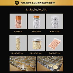 ตกแต่งเล็บ ทอง เงิน ฟอยล์ ผงเรซิ่น ทองแดง ใหม่ สำหรับงานศิลปะ DIY งานฝีมือ จี้ โลหะ ผลิต <span class=keywords><strong>2</strong></span> สี 1-3 วัน 3 สี - Product Image 2