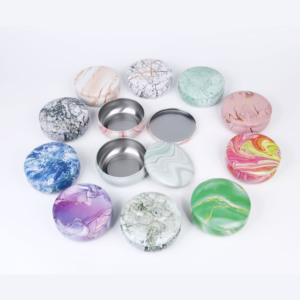 Sang Trọng Rỗng Kim Loại Nến Jar Với Đá Cẩm Thạch Mô Hình Mịn Thơm Sáp Đậu Nành Làm Lưu Trữ <span class=keywords><strong>Tin</strong></span> Có Thể <span class=keywords><strong>Container</strong></span> Cho Món Quà Hương Thơm - Product Image 2