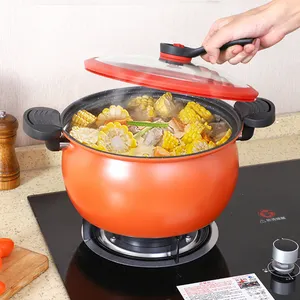 Nouvelle cuisinière 7 litres maison cuisine multifonctionnelle gazinière en fonte grande casserole autocuiseur antiadhésif