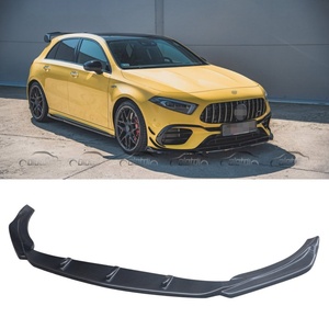Carbon Sword Front Bumper Lip Chin Spoiler Front <b>Splitter</b> for Mercedes Benz a Class W177 A35 A45 2019+ - Product Image 1