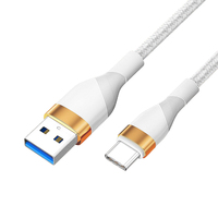 Câble USB A vers USB C 60W 3A, tressé en nylon, charge rapide, cordon de chargeur Type C pour téléphone Android, tablette, batterie externe