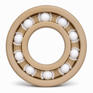 ตลับลูกปืนร่องลึก 6007 35x62x14 มม. — วงแหวน PEEK ลูกบอลเซรามิก ZrO2 กรง PEEK/PTFE - Product Image 1