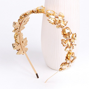 Serre-têtes en cristal pour femmes Hua Liyu, or, rouge, vert, blanc, accessoires de cheveux, coiffure tendance pour fête, mariage - Product Image 4