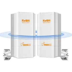 KuWFi CPE130 Modem kabel Wi-Fi 900Mbps AP, Repeater dengan PoE Data Firewall VoIP mendukung 5.8G frekuensi 5g jembatan nirkabel