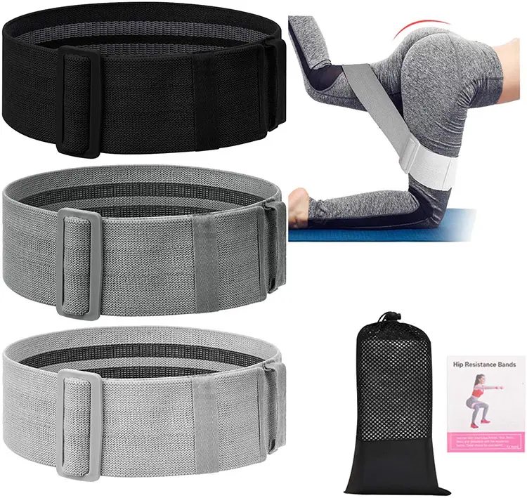 Hip Band Resistance Loop Bands Body Stretching Train Booty Adjustable Fabric Resistance Bands For Exercise