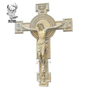 Iglesia decoración Metal artesanía religiosa de gran tamaño <span class=keywords><strong>cristiano</strong></span> Jesucristo escultura de bronce oro Jesús estatua de bronce - Product Image 6