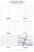 Rigide Cru A5 Anglais Journal 4 Conception Journal Code À Barres Personnalisé Portable Ordre Du Jour En Gros Pas Cher Diaries