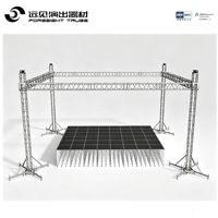 Structure modulaire, scène en aluminium portable, structure modulaire, installation rapide pour concert en plein air, exposition en plein air
